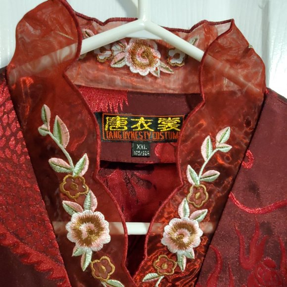 NEW unique burgundy floral top! - Picture 2 of 3